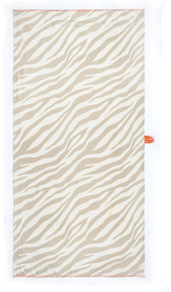 Pack of 2 - Bamboo Bath Towel - Taupe Tiger + Turquoise Tile