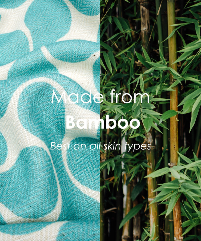 Pack of 2 - Bamboo Bath Towel - Taupe Tiger + Turquoise Tile