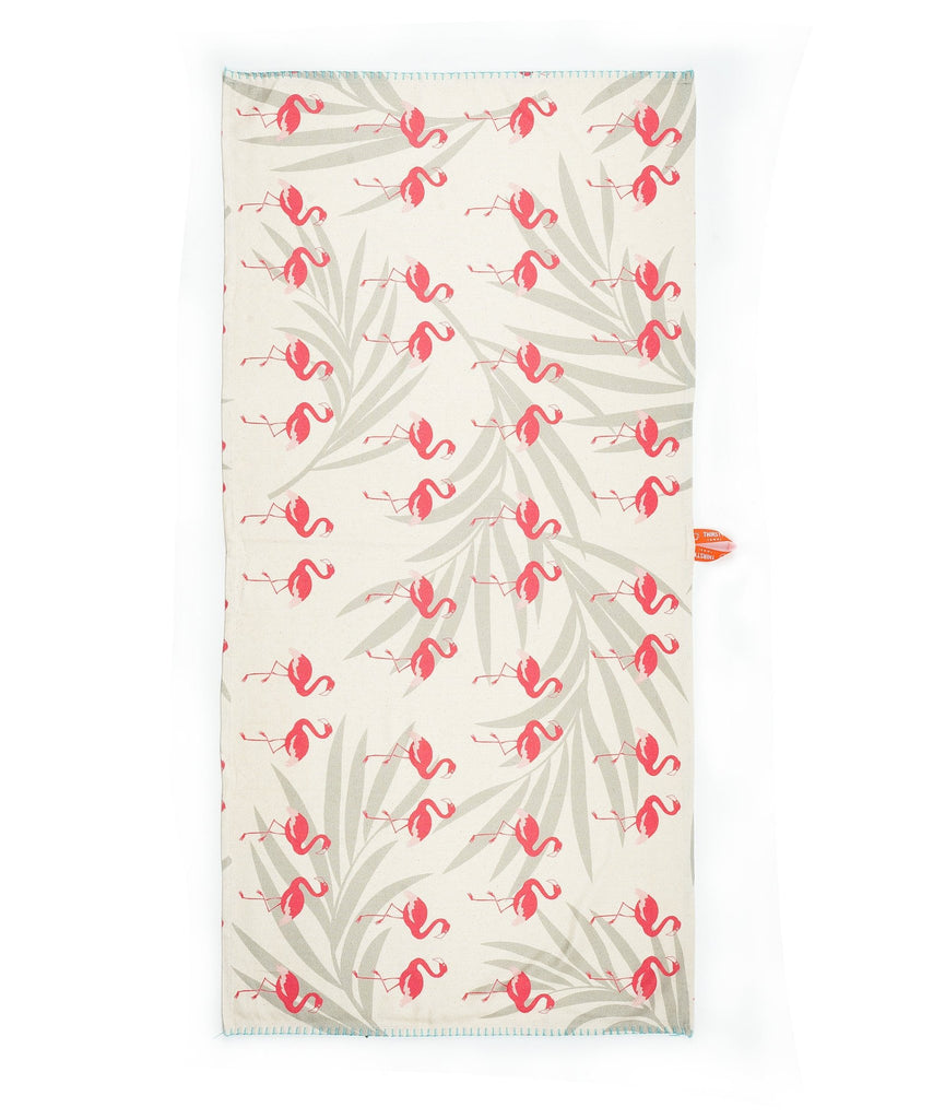 Tropical Flamingo Bamboo Bath Towel