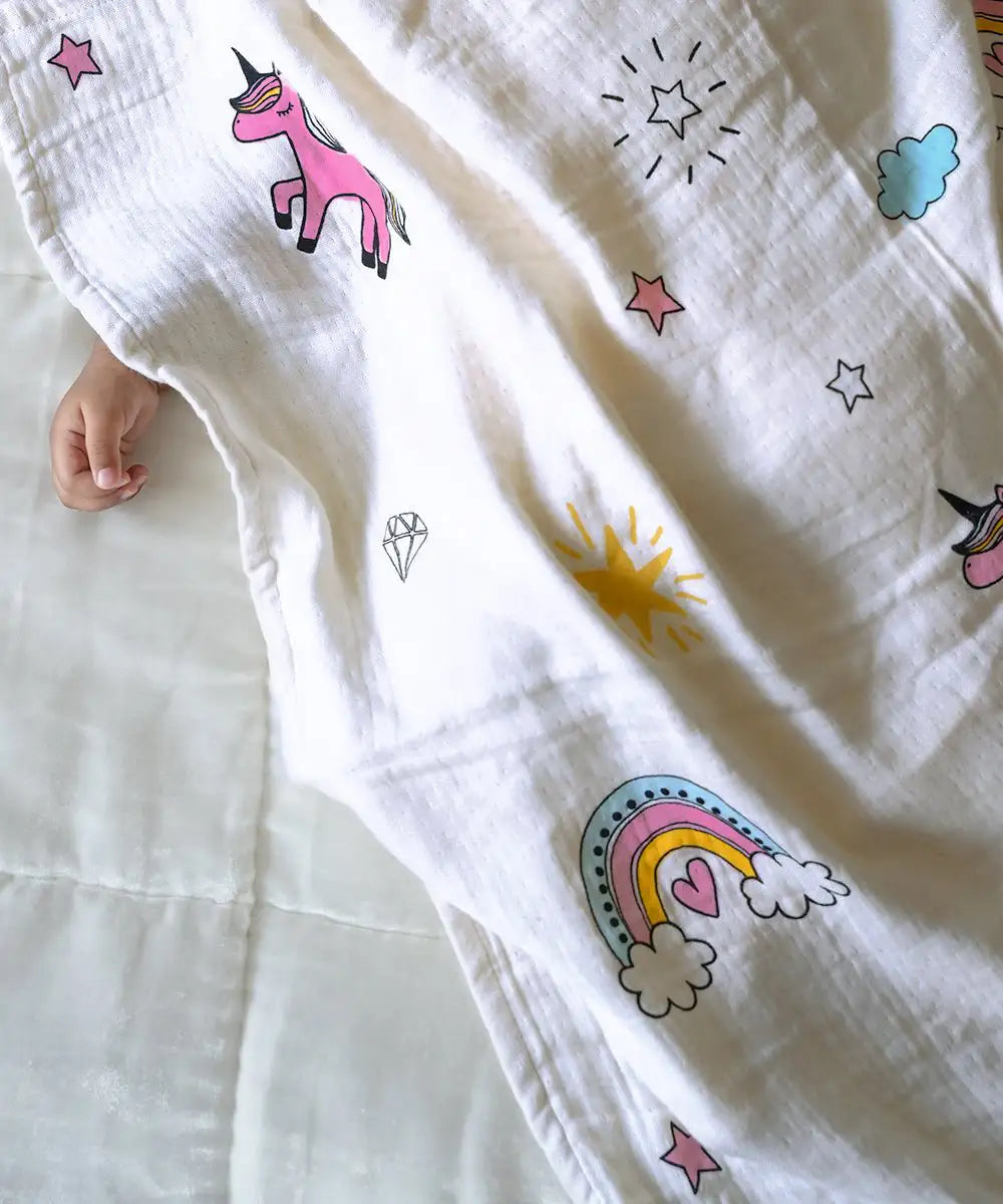 4 Layers Bamboo Baby Swaddle |  80 x 80 cms | 330 GSM